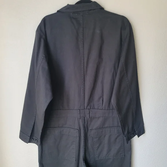 Big Bud Press Coverall Twill Long Sleeve Straight Leg Jumpsuit XLarge In Black